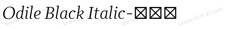 Odile Black Italic字体转换